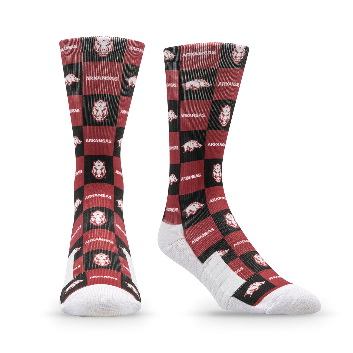 University of Arkansas: alternate view of the NCAA 70s Checkered Socks