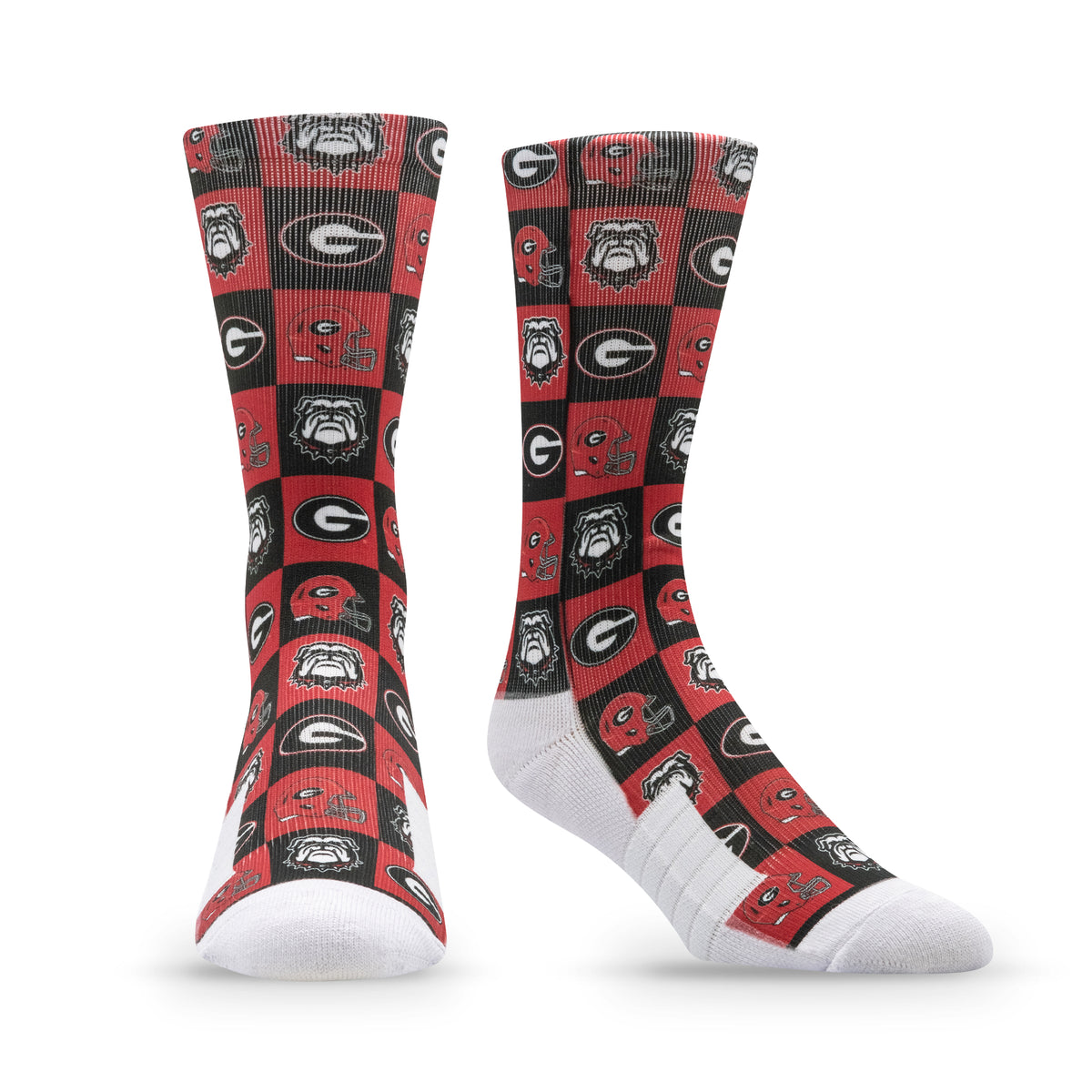 University of Georgia: alternate view of the NCAA 70s Checkered Socks