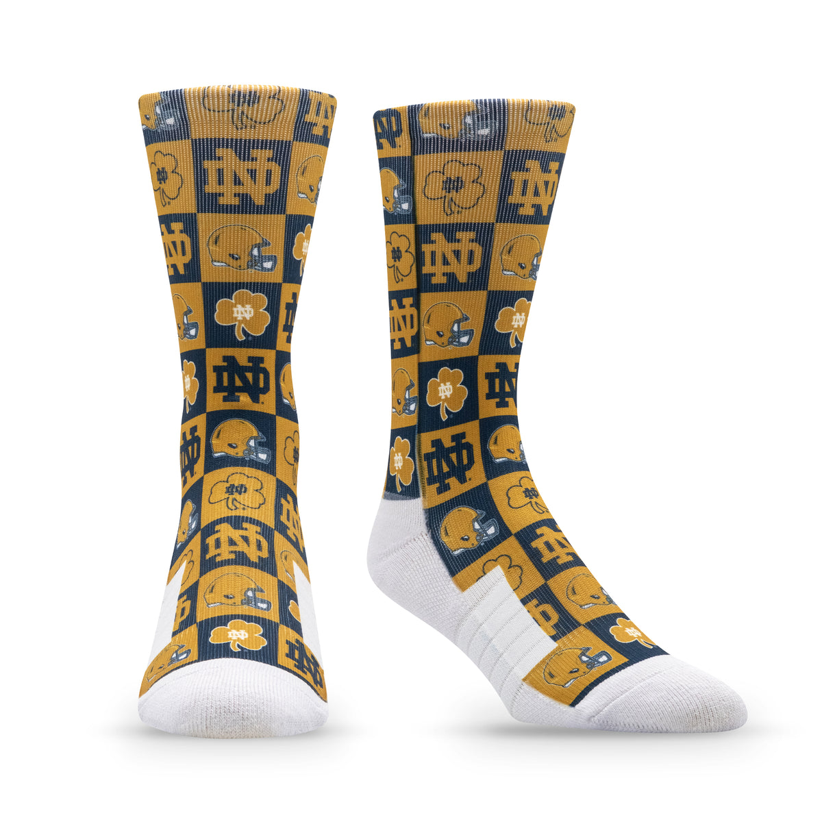 University of Notre Dame: alternate view of the NCAA 70s Checkered Socks