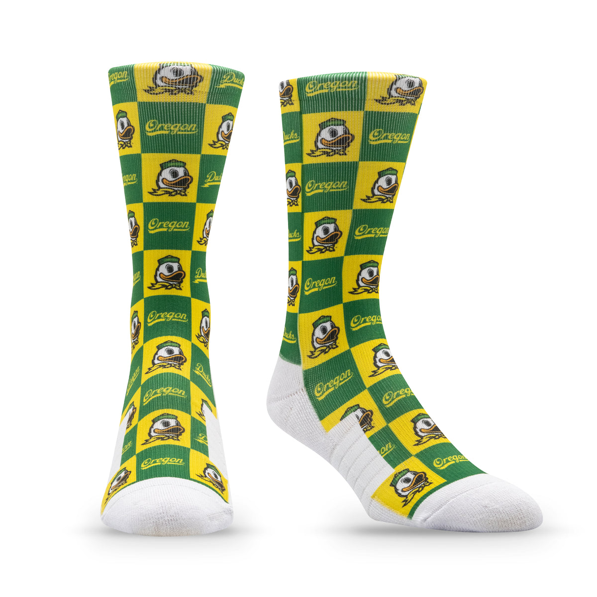 University of Oregon: alternate view of the NCAA 70s Checkered Socks