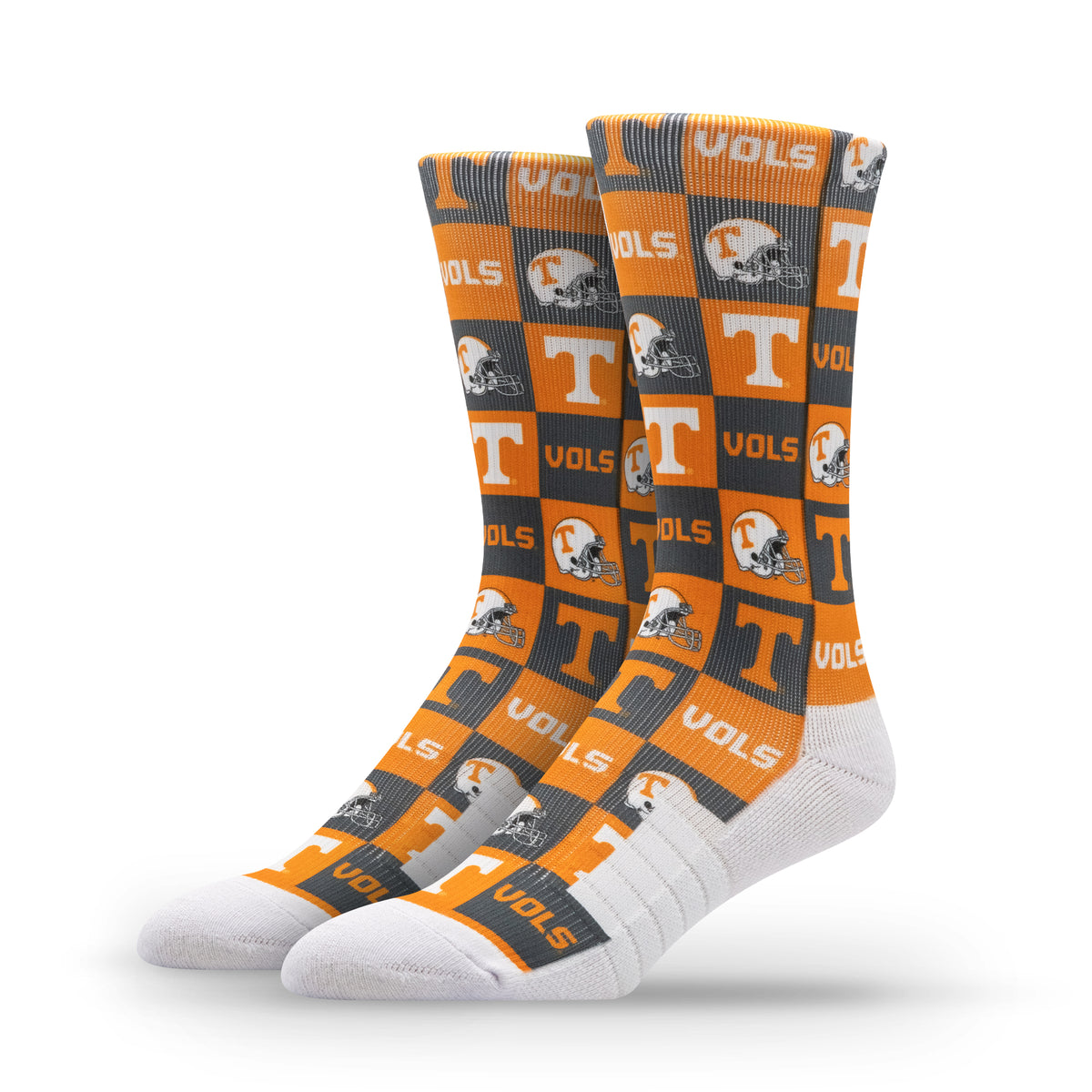 University of Tennessee NCAA 70s Checkered Socks