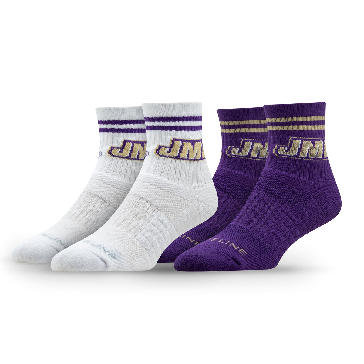 James Madison University NCAA Half Calf Knit Socks 2-Pack