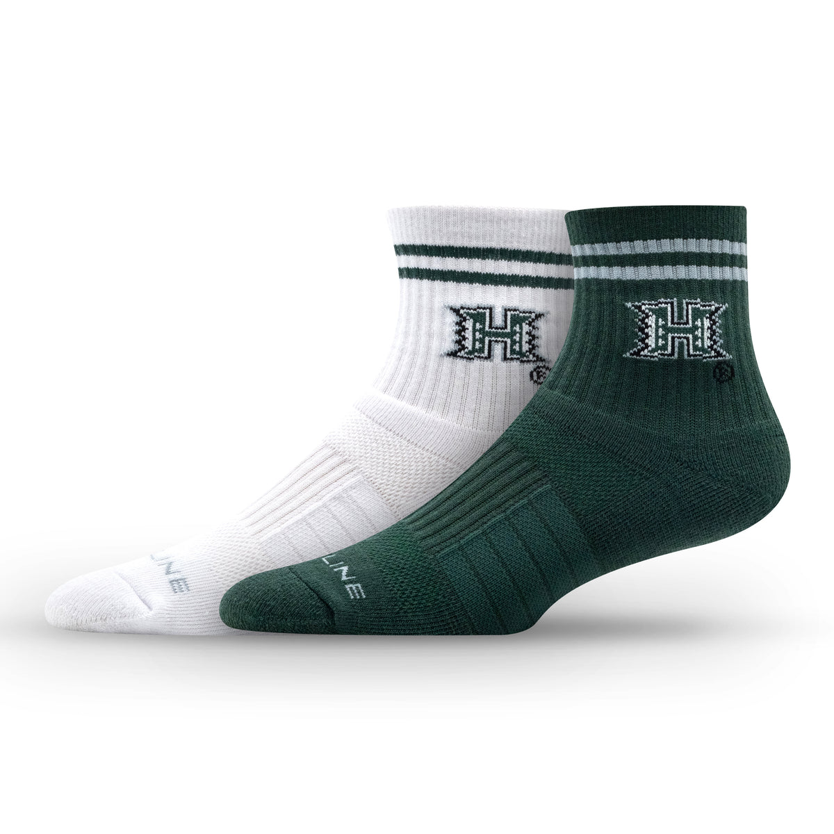 University of Hawaii NCAA Half Calf Knit Socks 2-Pack