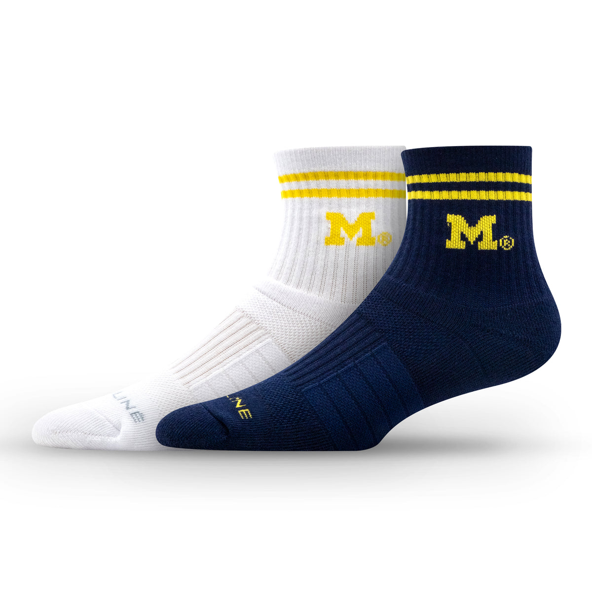 University of Michigan NCAA Half Calf Knit Socks 2-Pack