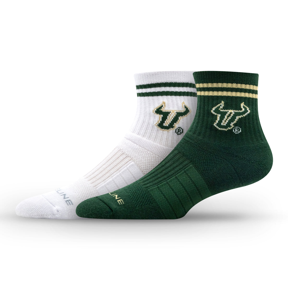 University of South Florida NCAA Half Calf Knit Socks 2-Pack