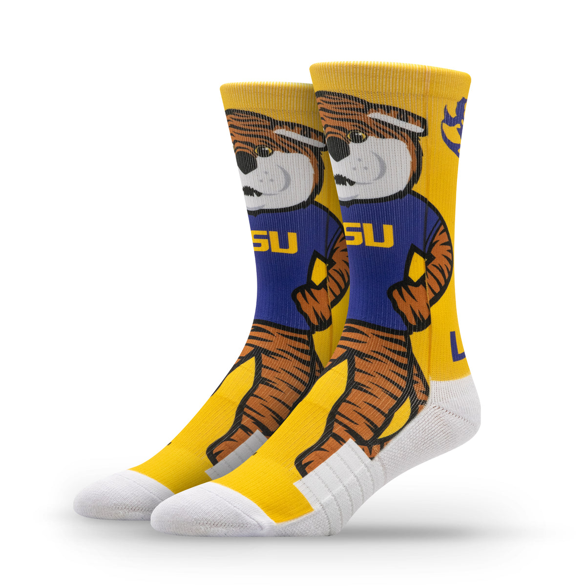 LSU NCAA Mascot Premium Sublimated Socks