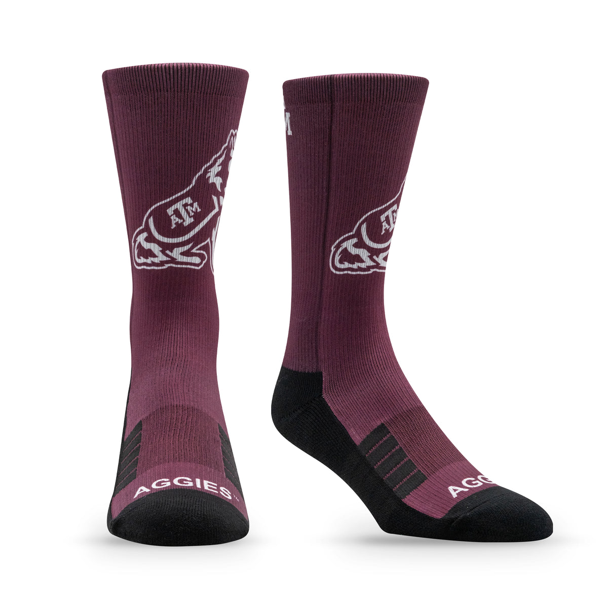 Texas A&M University: alternate view of the NCAA Mascot Premium Sublimated Socks