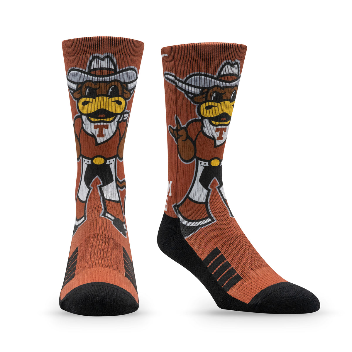 The University of Texas at Austin: alternate view of the NCAA Mascot Premium Sublimated Socks