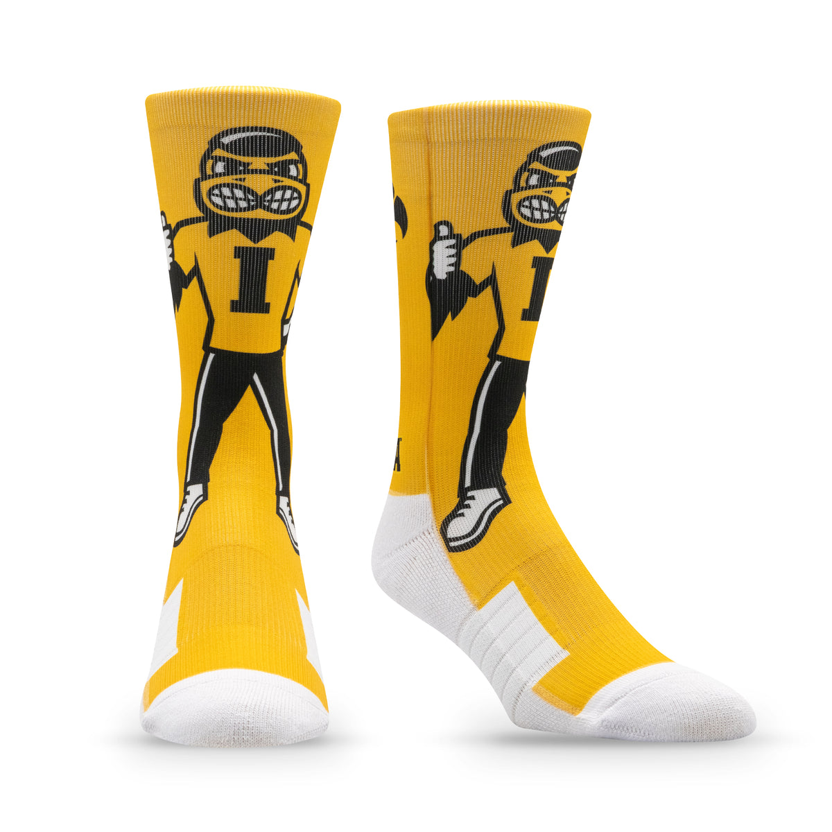 University of Iowa: alternate view of the NCAA Mascot Premium Sublimated Socks