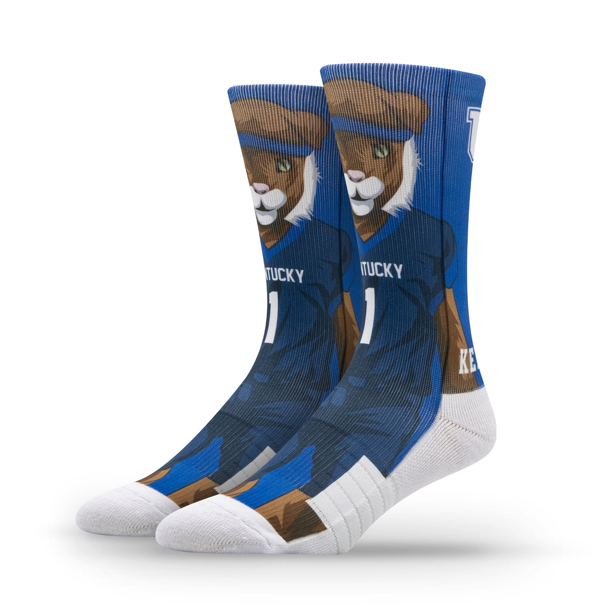 University of Kentucky NCAA Mascot Premium Sublimated Socks