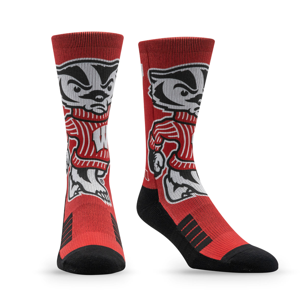 University of Wisconsin: alternate view of the NCAA Mascot Premium Sublimated Socks