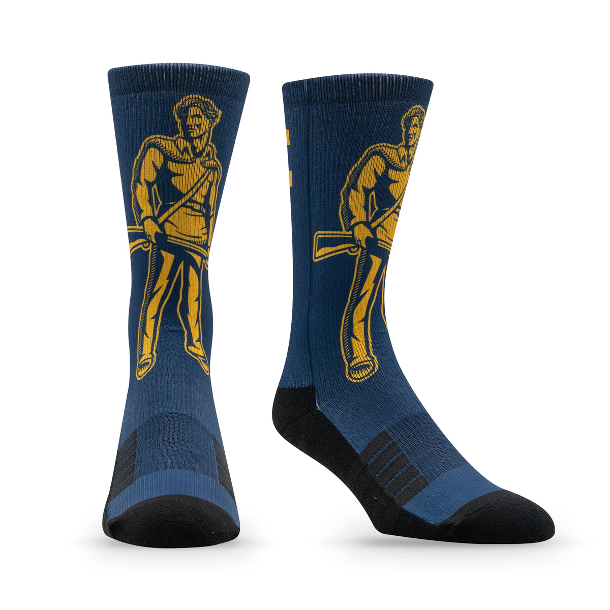 West Virginia University: alternate view of the NCAA Mascot Premium Sublimated Socks