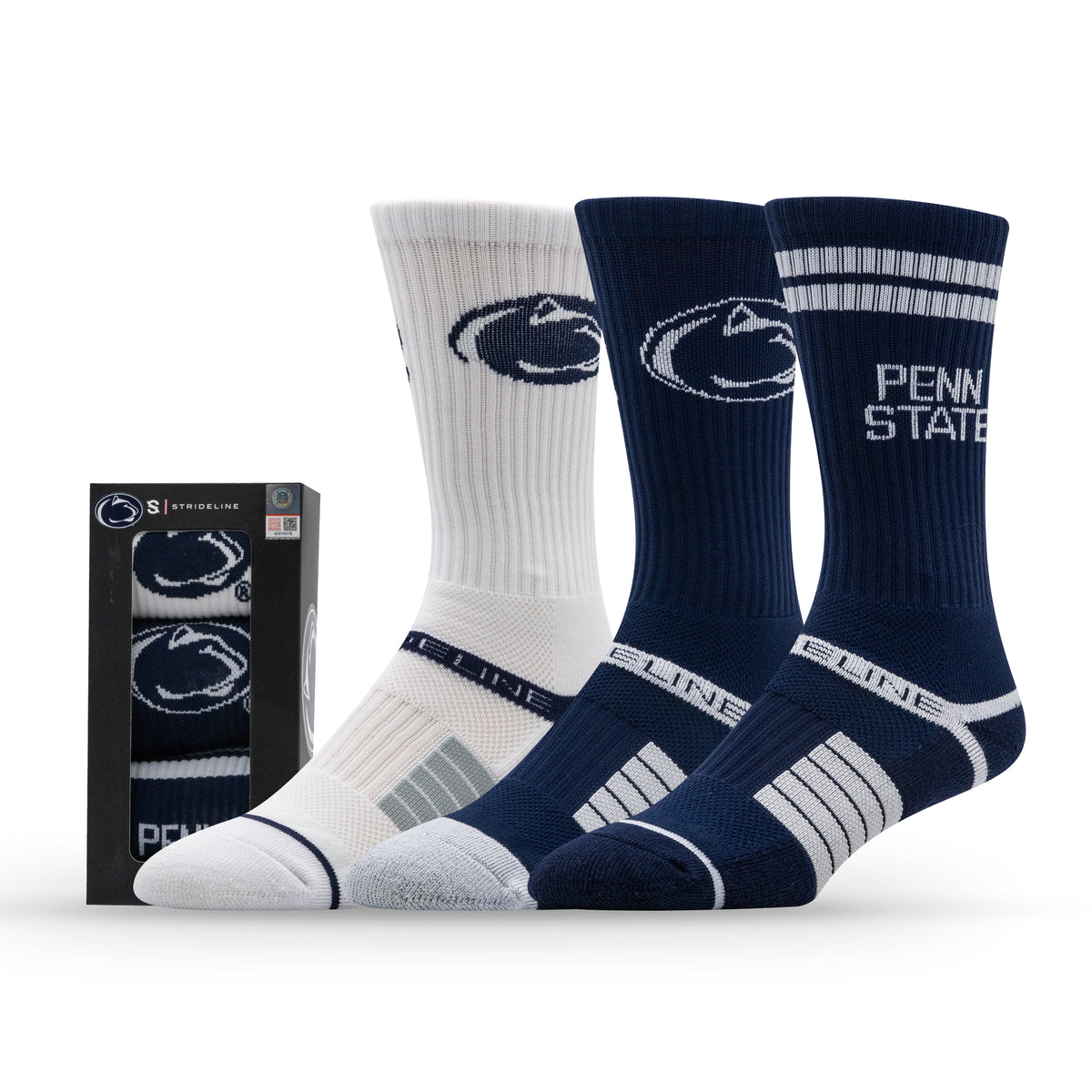 Penn State: alternate view of the NCAA Premium Crew Knit Socks 3-Pack