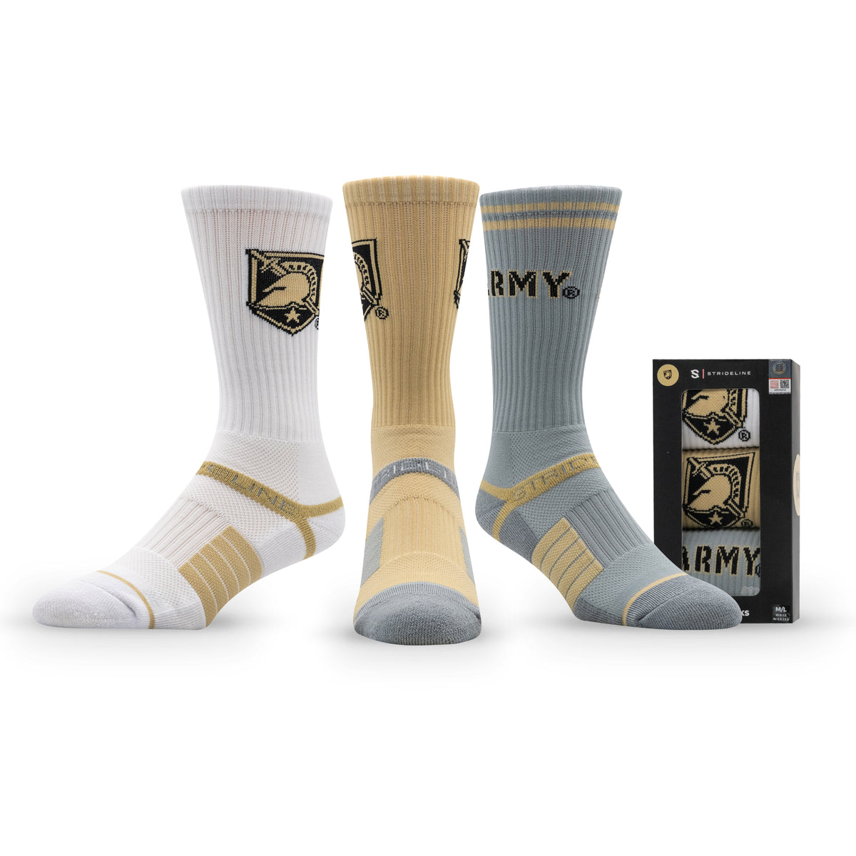 United States Military Academy NCAA Premium Crew Knit Socks 3-Pack