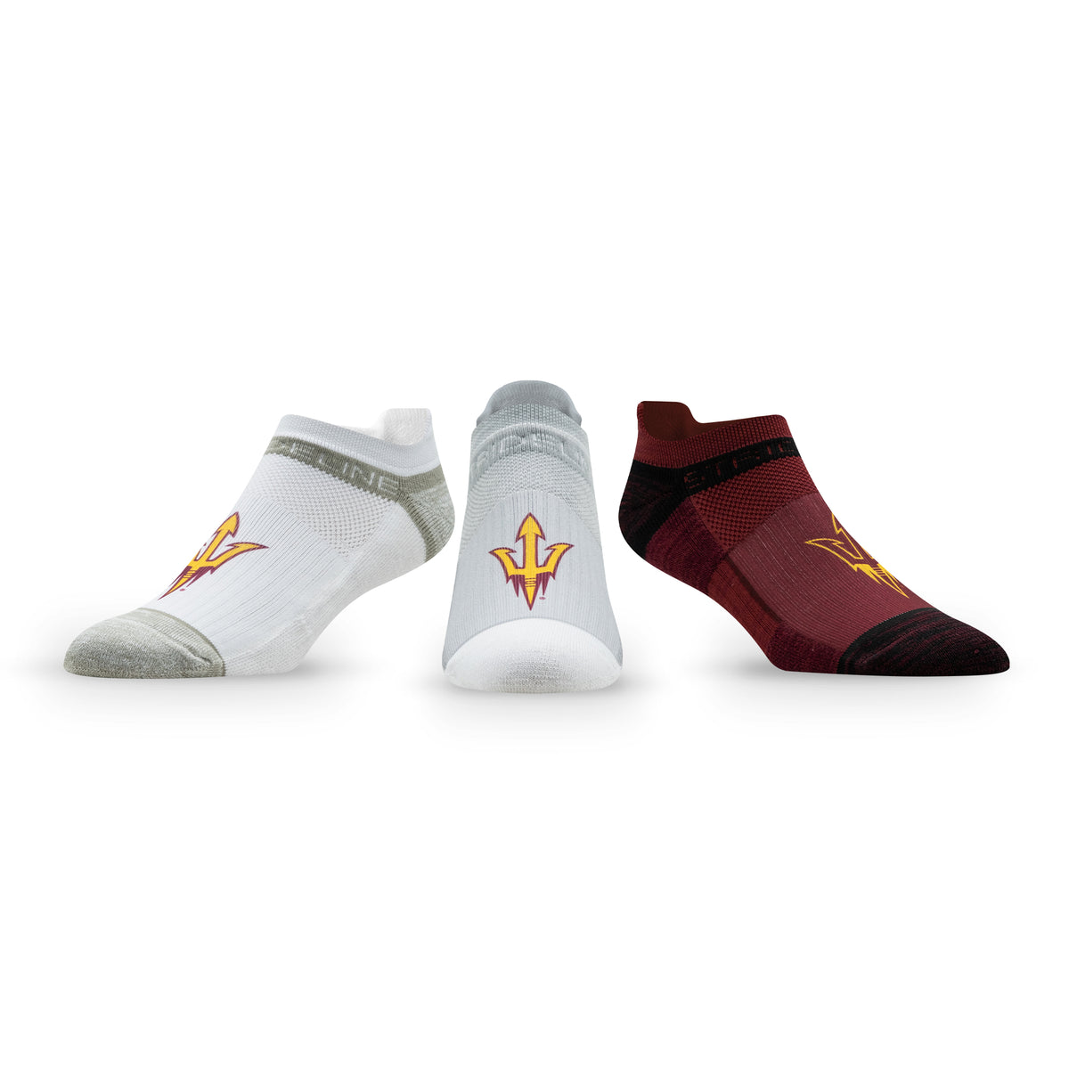 Arizona State University: alternate view of the NCAA Premium Low Socks 3-Pack