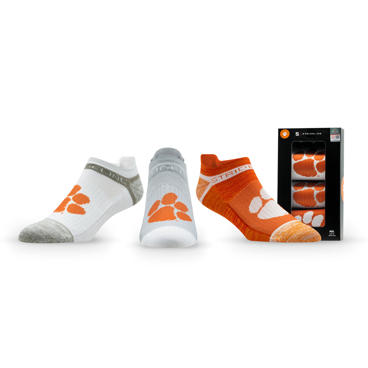 Clemson University: alternate view of the NCAA Premium Low Socks 3-Pack