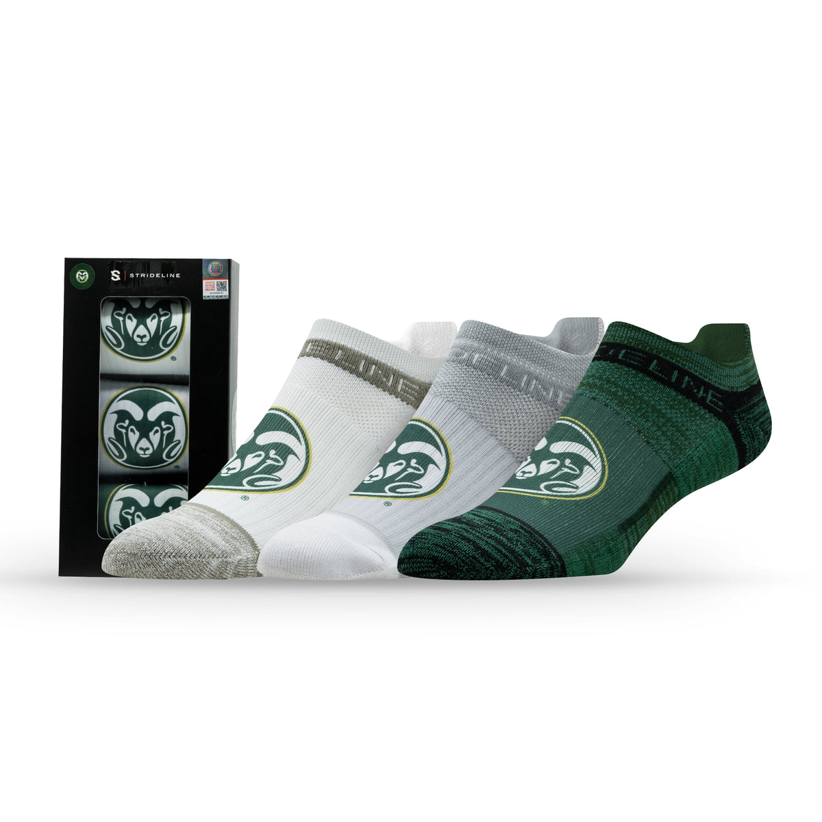 Colorado State University NCAA Premium Low Socks 3-Pack