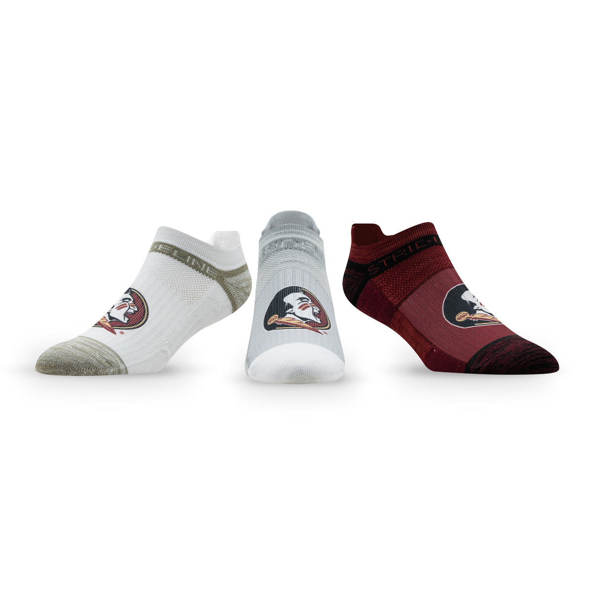 Florida State University: alternate view of the NCAA Premium Low Socks 3-Pack
