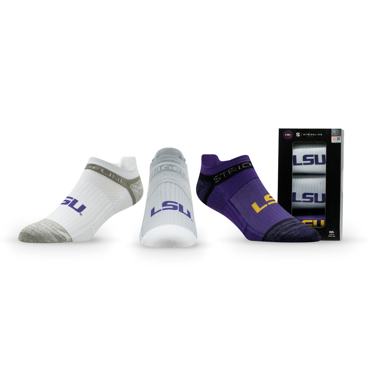 LSU: alternate view of the NCAA Premium Low Socks 3-Pack