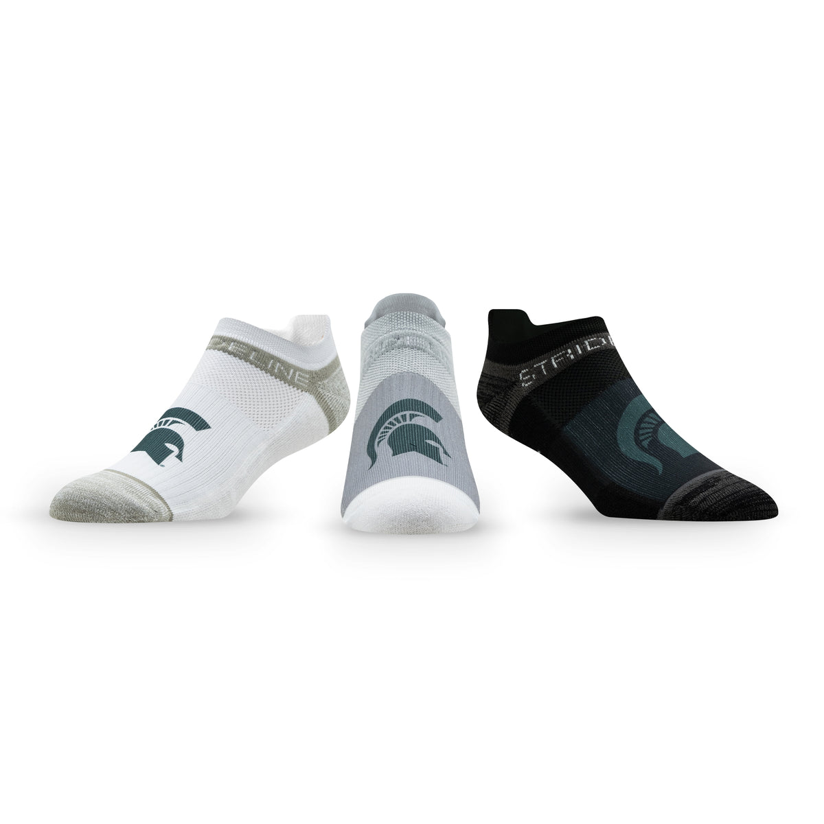 Michigan State University: alternate view of the NCAA Premium Low Socks 3-Pack