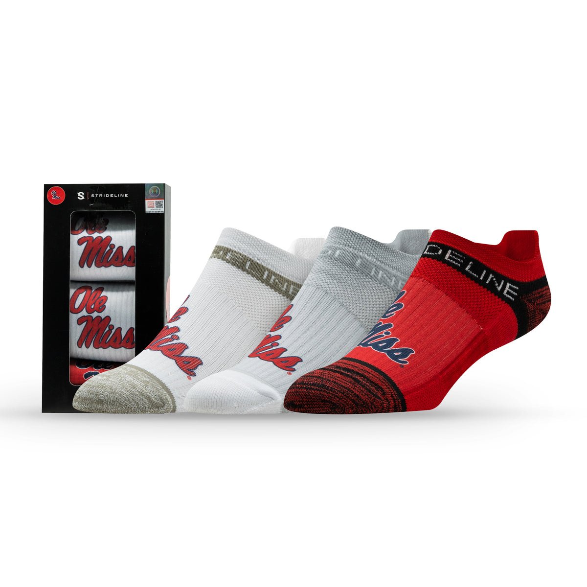 Ole Miss NCAA Premium Low Socks 3-Pack