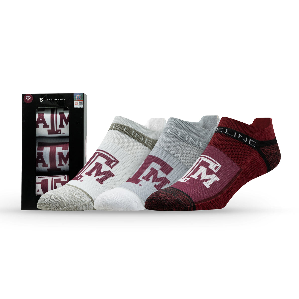 Texas A&M University NCAA Premium Low Socks 3-Pack