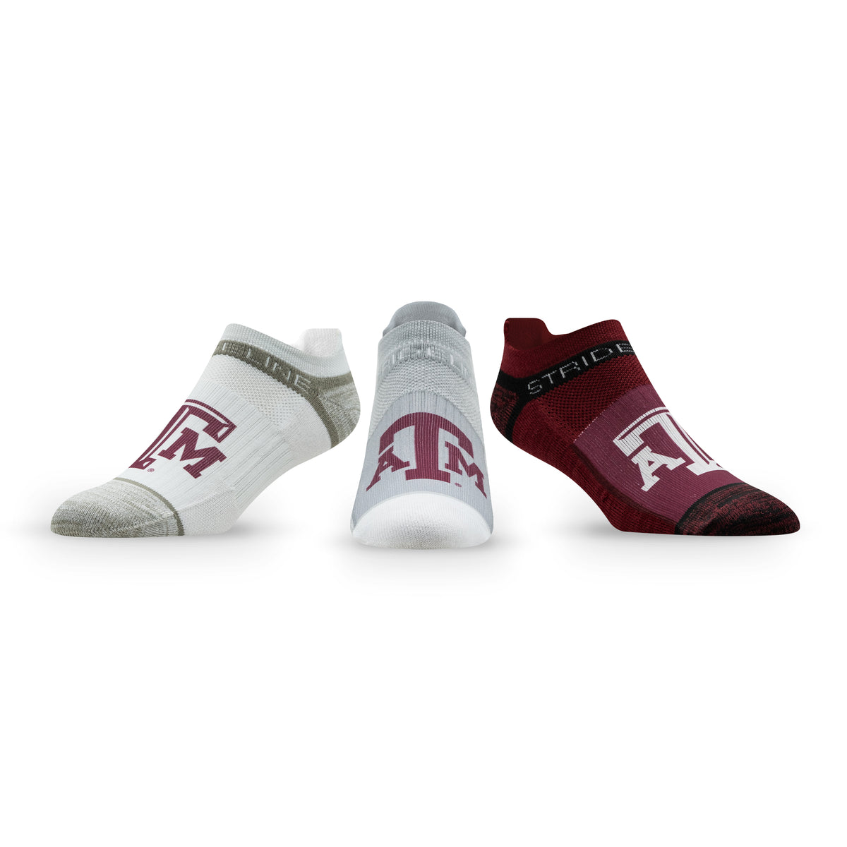 Texas A&M University: alternate view of the NCAA Premium Low Socks 3-Pack