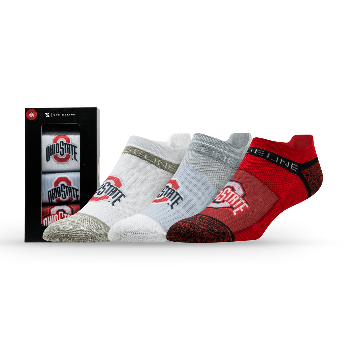 The Ohio State University NCAA Premium Low Socks 3-Pack