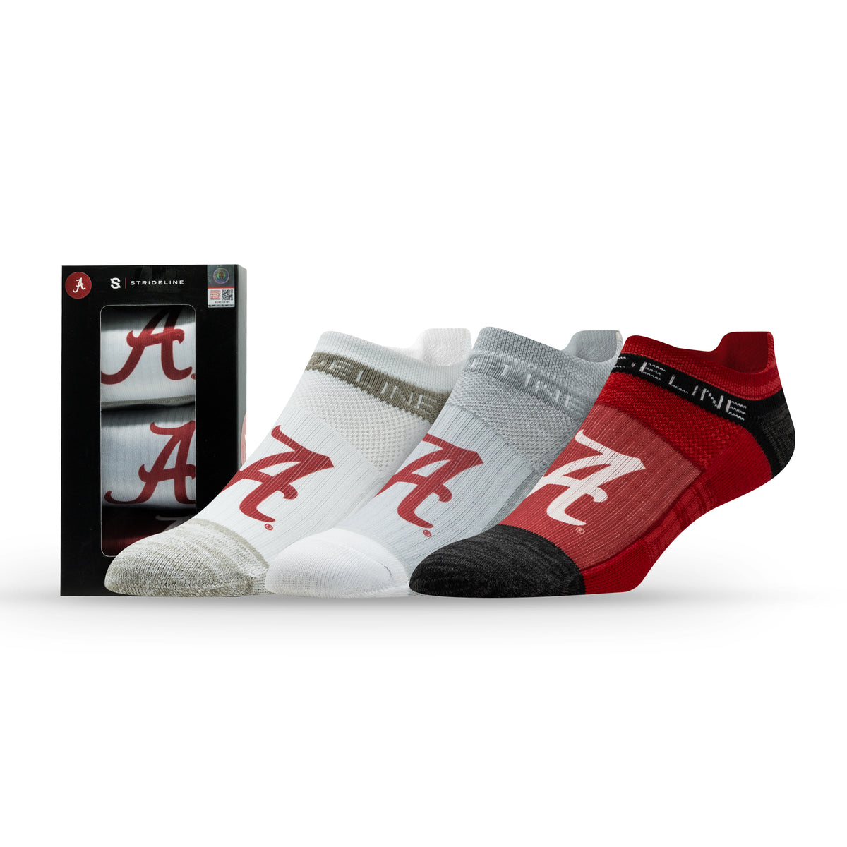 University of Alabama NCAA Premium Low Socks 3-Pack