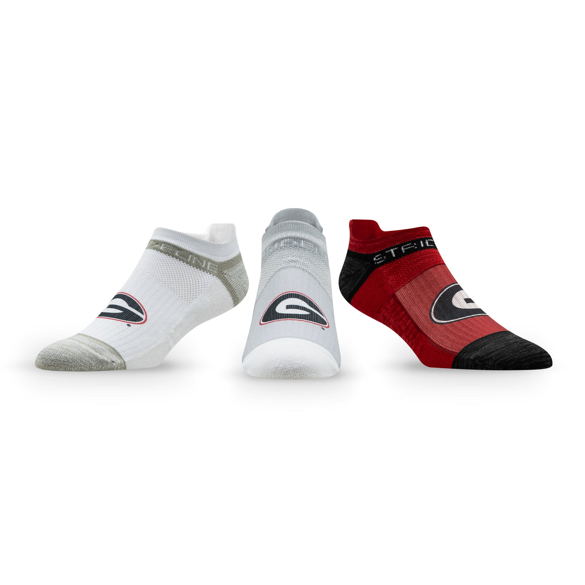University of Georgia: alternate view of the NCAA Premium Low Socks 3-Pack