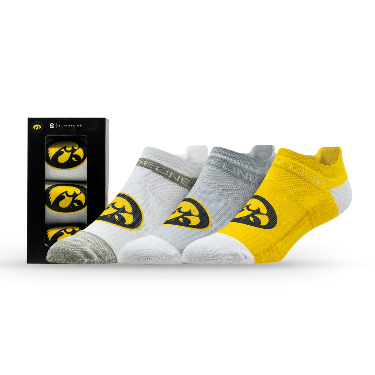 University of Iowa NCAA Premium Low Socks 3-Pack