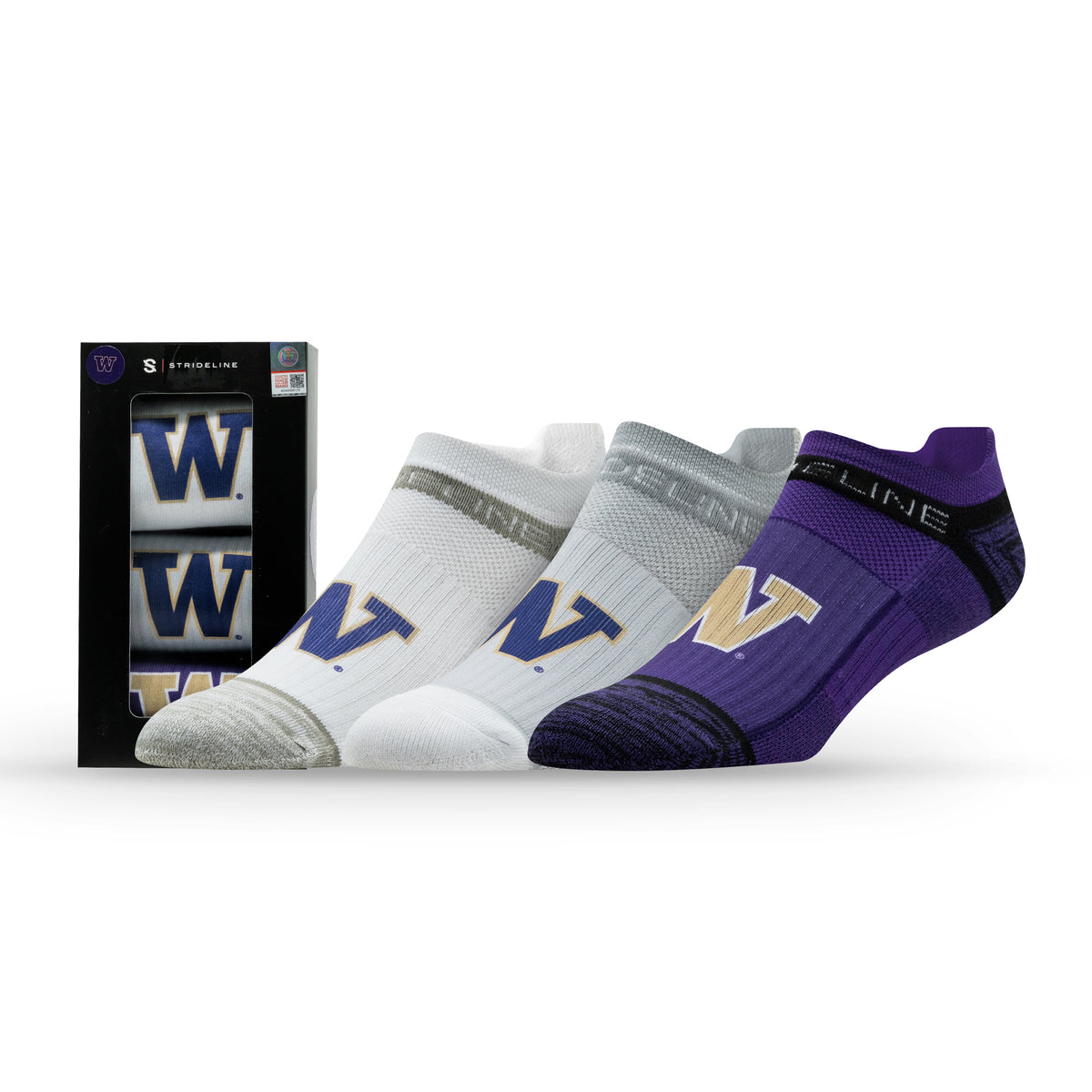University of Washington NCAA Premium Low Socks 3-Pack