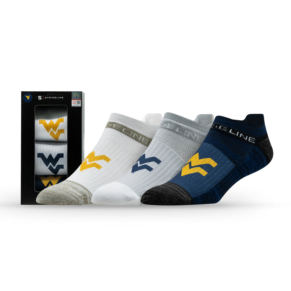 West Virginia University NCAA Premium Low Socks 3-Pack