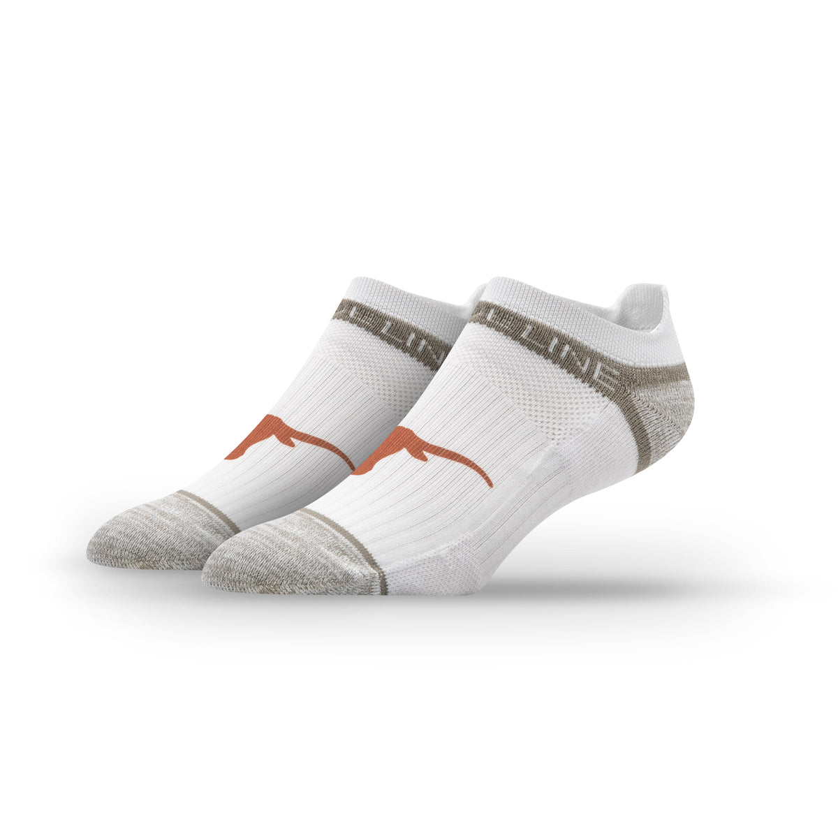 The University of Texas at Austin NCAA Primary Logo White Premium Low Socks