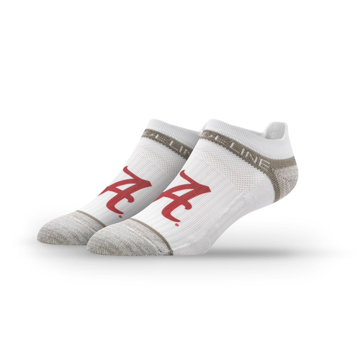 University of Alabama NCAA Primary Logo White Premium Low Socks