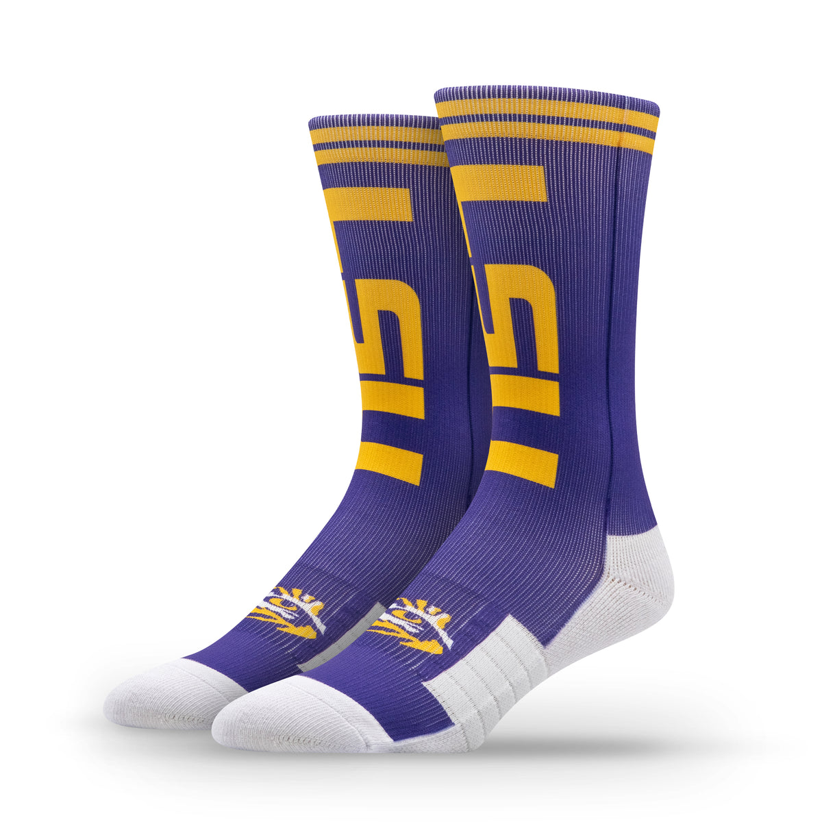 LSU NCAA Script Premium Sublimated Socks