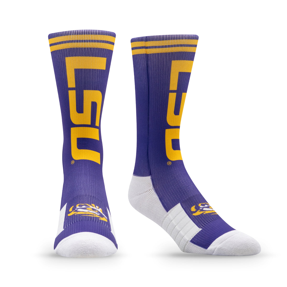LSU: alternate view of the NCAA Script Premium Sublimated Socks