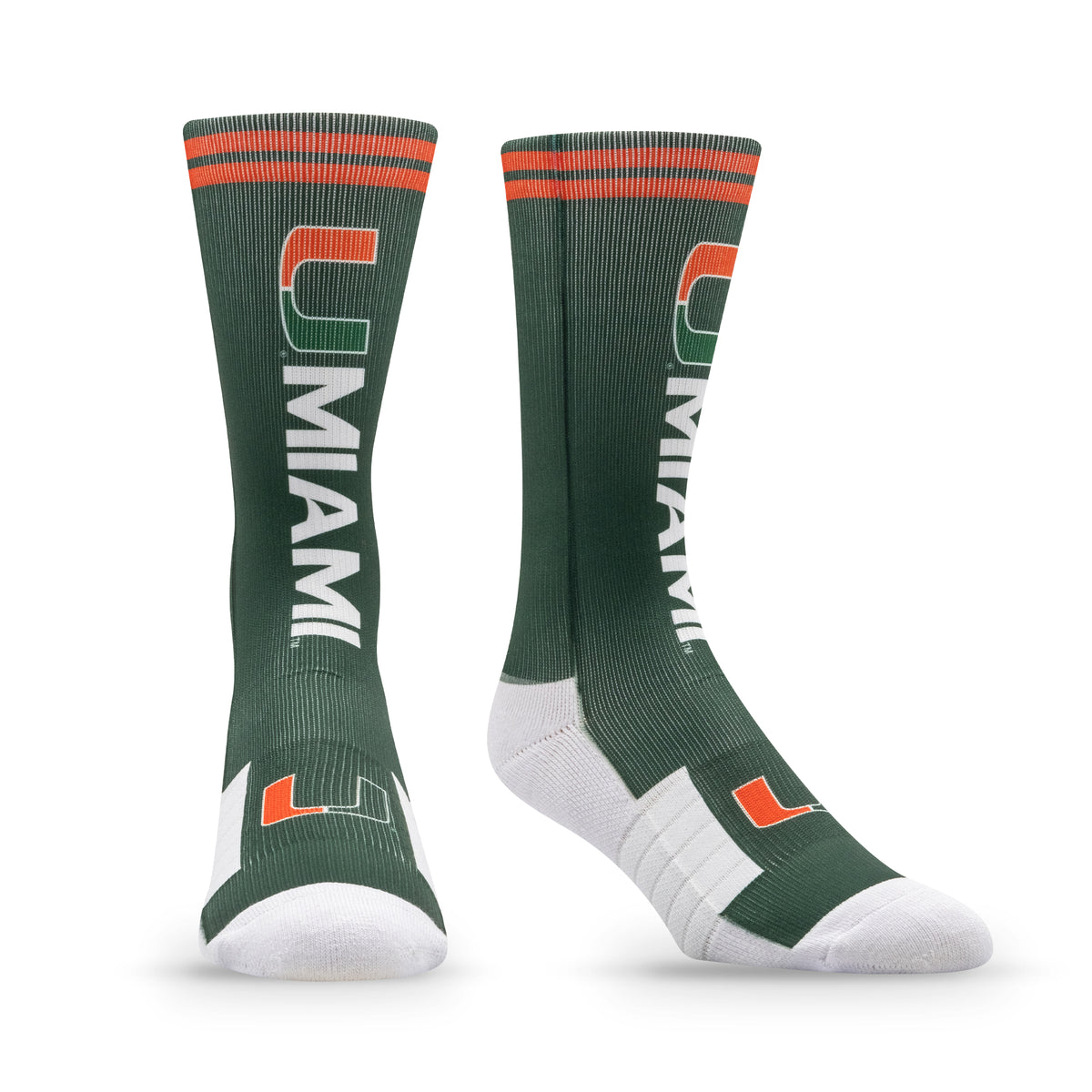University of Miami: alternate view of the NCAA Script Premium Sublimated Socks