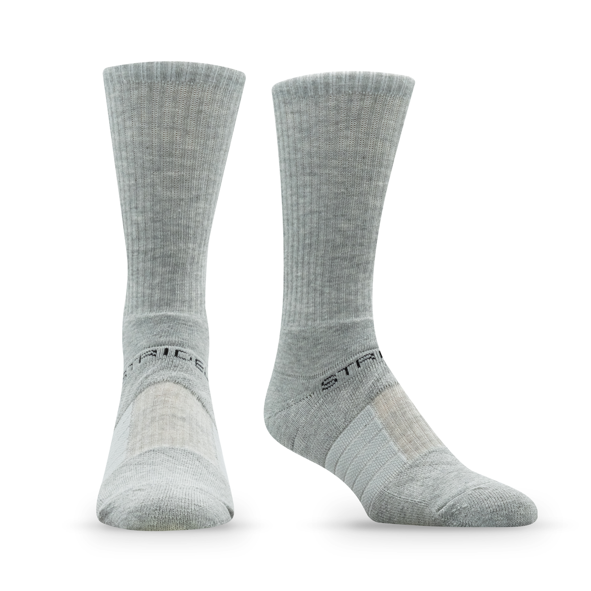 Black & Grey: alternate view of a crew sock from the Premium Crew Combed Cotton 8-Pack