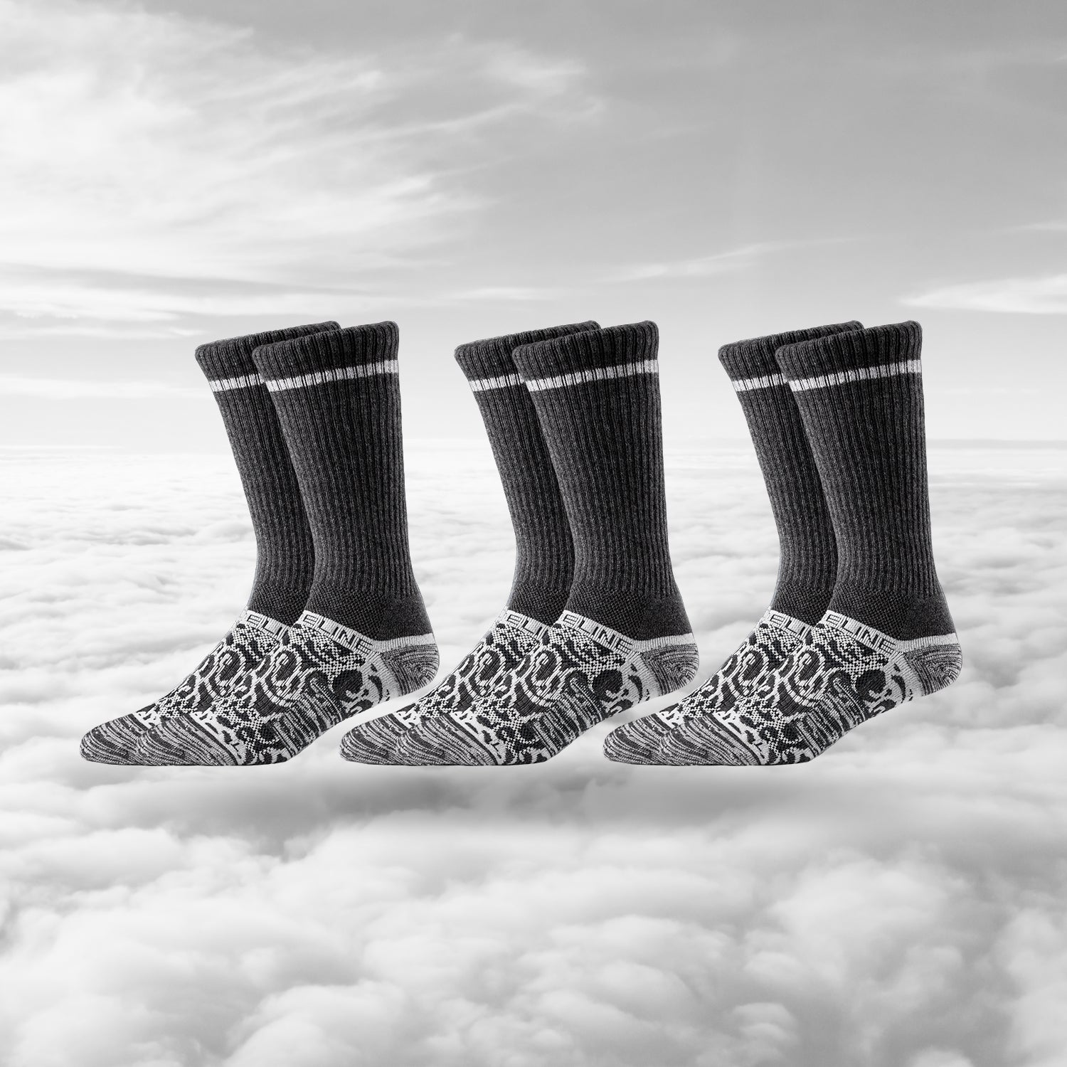 Merino Wool Cloud Crew Socks 3-Pack